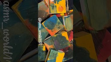 Dusty Dyed Blocks #rainbowsoap #asmrtriggers #crushingtime #asmrsounds #satisfying #justsoaps #chalk