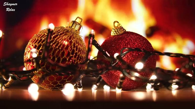 🔥 Звуки камина 4K Атмосфера рождественского камина. красивая фоновая рождественская музыка