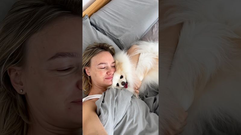 Любовь приемной собаки оказалась такой #собака#шпиц#передержка#любовь#счастье#обнимашки #доброеутро