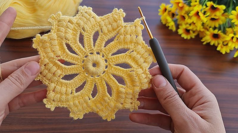 Super easy, very useful crochet beautiful motif crochet coaster ✔ supla bardak altlığı yapımı.🤍🤍🤍