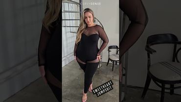 Curvy Sense - Sweetheart Mesh Jumpsuit
