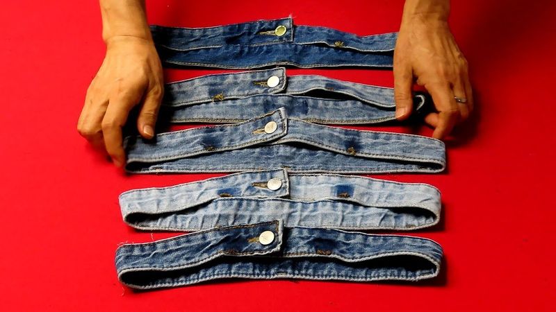 DIY "청바지 허리밴드"가 귀여운 "토트백"으로 변신합니다!/waist band tote bag/made of old jeans