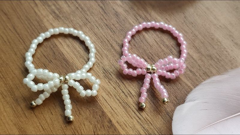 Anel de laço com miçangas: lindo, rápido e fácil!