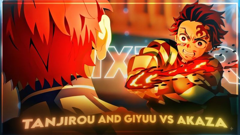 Tanjiro and Giyuu Vs Akaza Twixtor clips [4K60FPS] Demonslayer Infinity castle movie