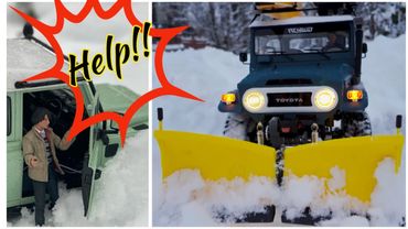 Vancouver snow 2024: RC4WD Cruiser (FJ40) to the Rescue! - #Toyota #landrover #scalerc