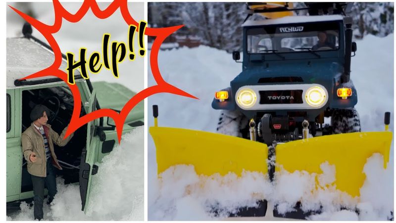 Vancouver snow 2024: RC4WD Cruiser (FJ40) to the Rescue! - #Toyota #landrover #scalerc