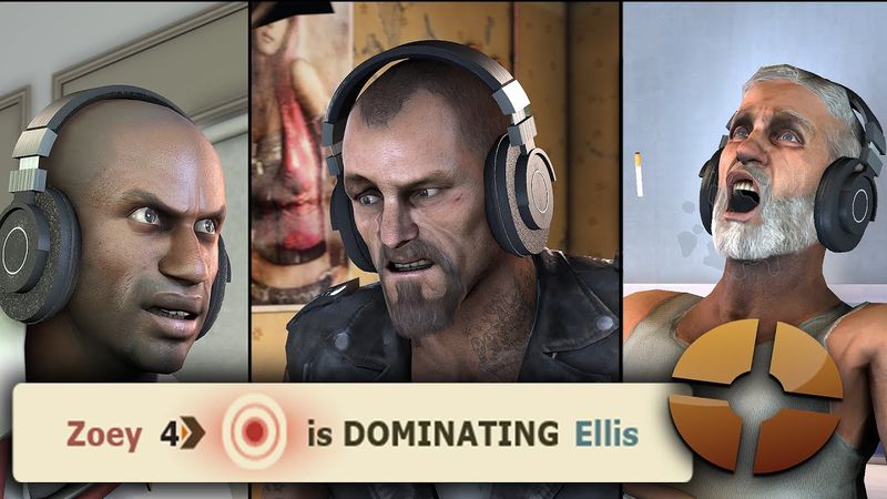 [SFM] Left 4 Dead Survivors Play Team Fortress 2