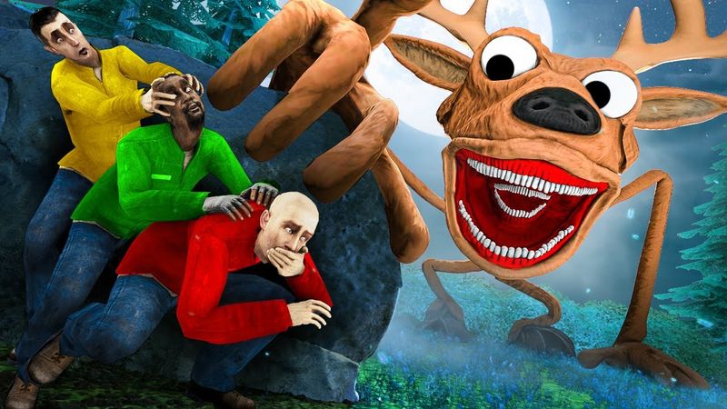 99 ДНЕЙ ВЫЖИВАНИЯ В ЛЕСУ! ОГРОМНЫЙ ОЛЕНЬ ПОЖИРАТЕЛЬ ОХОТИТСЯ НА НАС! УГАР И БЕЗУМИЕ В Garry`s Mod