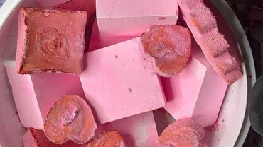Pink Gym Chalk Blocks Paired w/ Crunchy Gym Chalk Reforms 🩷 | ASMR | Oddly Satisfying