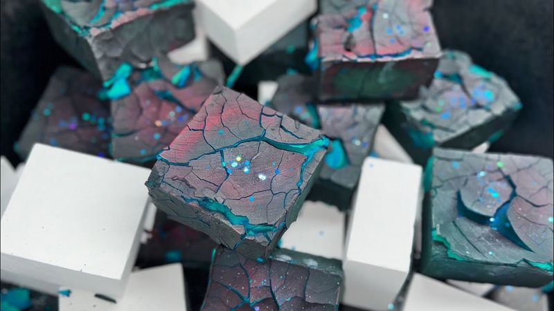 Super Flaky and Dusty Dip Dyed Green Chalk Crush💚