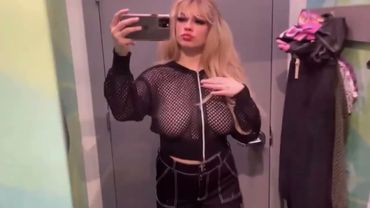 No Bra Sheer Dress Try On