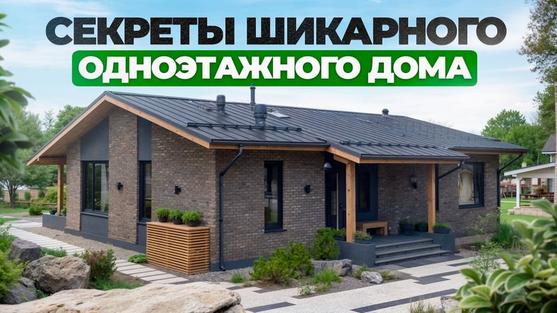 Строим одноэтажный дом. 90 дней стройки за 8 минут