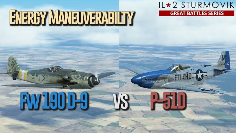 Energy Maneuverability #2 - P-51D vs Fw 190 D-9
