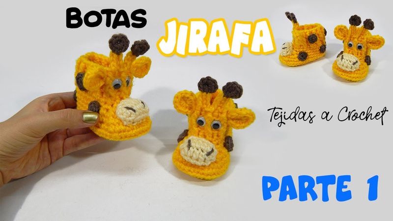 Botas de JIRAFA tejidas a Crochet - PASO A PASO parte 1/2