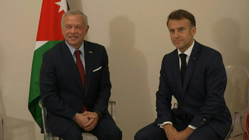 Macron meets Jordan's King Abdullah II on sidelines of UN summit | AFP