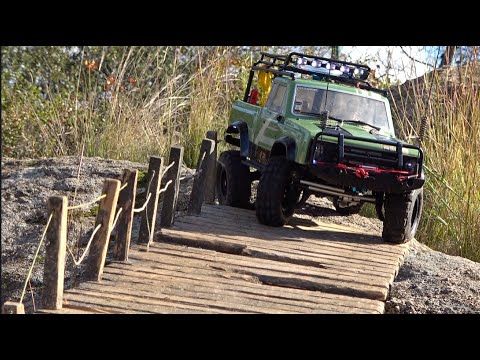 RC CRAWLER 4x4 Off Road, Wood Bridge, Natural Driving [ Rc group 4x4 Barcelona ] Scale 1/10