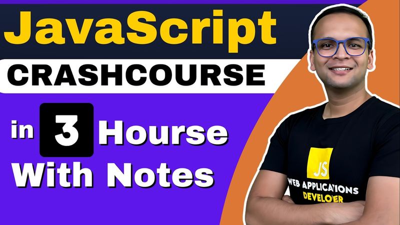 🚀🔥 JavaScript Crash Course (2024) | Hindi | Notes | Certificate