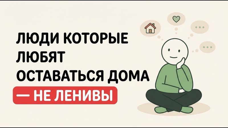 Люди, которые любят сидеть дома, не ленивы — вот почему