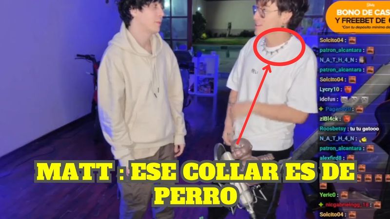 MATT Y EL CHAT SE BURLAN DEL COLLAR DE PERRO DE GLOGLO