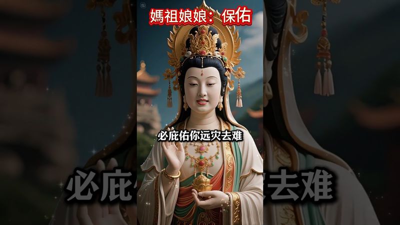 【媽祖娘娘庇佑，願您出入平安，事事順心，家宅安寧，福運綿延】接了，轉發，好運來！#生肖 #財運 #運勢 #屬相 #風水 #命理