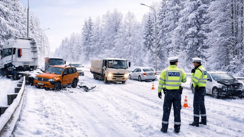 Icy Road Madness – Chain Crashes on Ice | What Drivers Did Wrong
