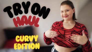 [4K] Try On Haul my new Sheer Tops | Curvy | Tina Angel 👼