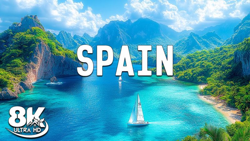 Spain 8K | Scenic Relaxation Film with Epic Cinematic Music | Video 8K Ultra HD