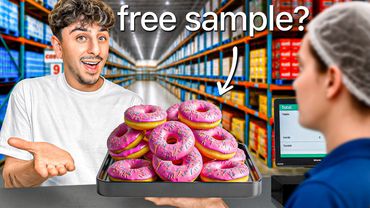 Living Off ONLY Free Samples For 24 Hours!