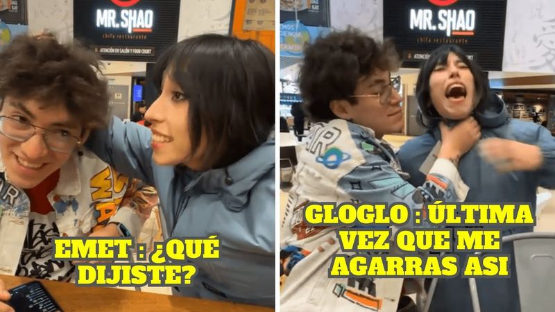 EMET Y GLOGLO SE PELEAN EN PATIO DE COMIDAS