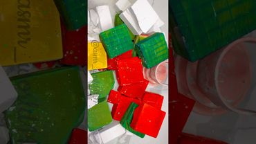 Dyed Red Blocks #relax #crushingtime #satisfying #oddlysatisfying #crunchycrumbles