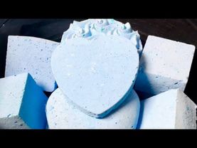 Oily Blue Chalk Pieces