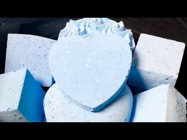 Oily Blue Chalk Pieces