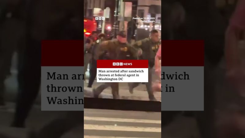 Man arrested after sandwich thrown at federal agent in Washington DC. #WashingtonDC