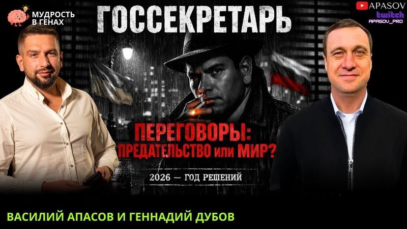 ДУБОВ: ГОССЕКРЕТАРЬ РУБИО - МИР ЧЕРЕЗ СИЛУ! ВСКОРЕ УКРАИНА И РОССИЯ СОЙДУТСЯ НА ПЕРЕГОВОРАХ!