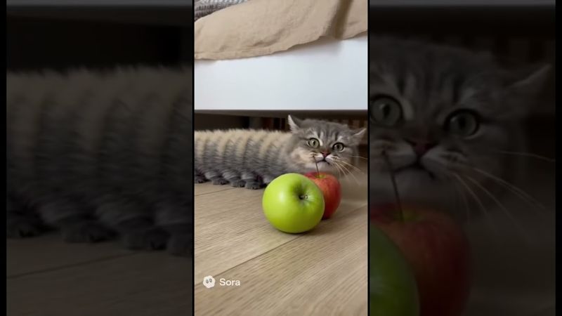 КОТОГУСЕНИЦА УКРАЛА ЯБЛОКО