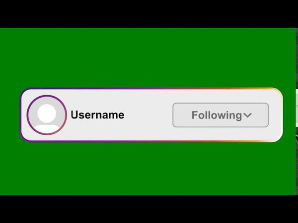 Custom Instagram Follow Animation | Green Screen | Chroma Key