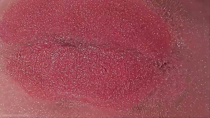 asmr super sparkly glass kissing