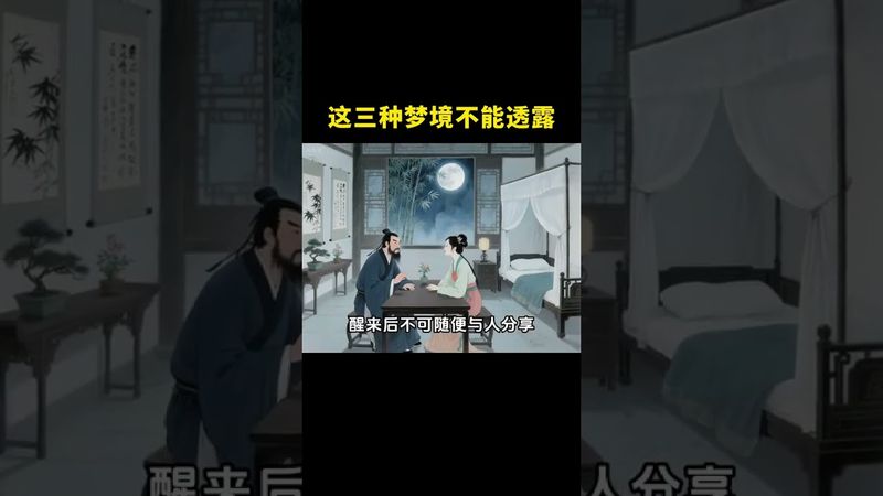 《老祖宗的智慧》如果夢到這三種夢境，一定不能與人分享！ #玄學 #國學文化 #老祖宗的智慧 #運勢 #夢境 #正能量 #人生感悟 #生肖運勢 #道家文化 #傳承文化 #夢中情景
