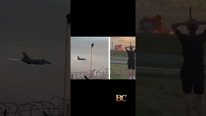 Pilot killed when F-16 jet crashes during preparations for a Polish air show