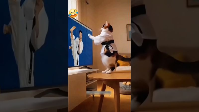 Cat, why did you kick my TV? #cat #shorts