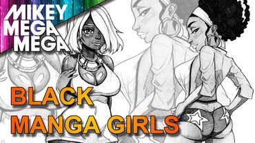 How To Draw BLACK GIRLS - AFRICAN CARIBBEAN - IN ANIME MANGA