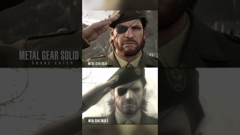 Snake Salutes The Boss's Grave Scene Comparison Metal Gear Solid Delta Snake Eater vs MGS3