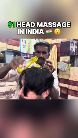 $1 Head Massage in India #india #massage 