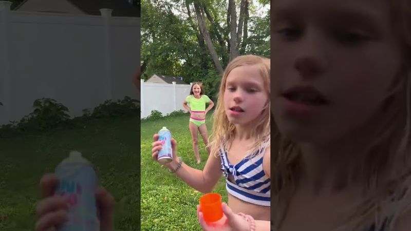 Us having fun, watch part two her ADELYN washing her hair out in the pool water