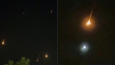 Projectiles seen over Amman as Iranian launches missile salvo towards Israel | AFP