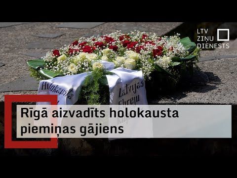 Vairāki desmiti cilvēku devušies “Dzīvo gājienā”, pieminot holokausta upurus