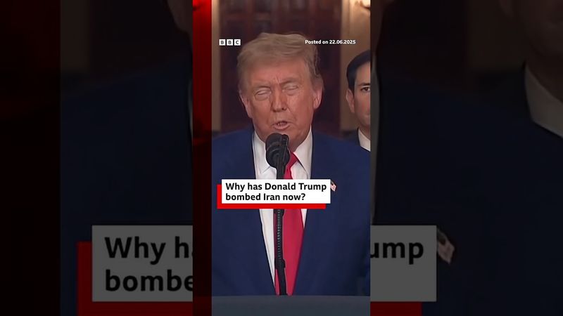 Donald Trump said US strikes "totally obliterated" Iran's nuclear enrichment facilities. #BBCNews