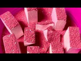 Pink Glittery Powder on Fresh Chalk