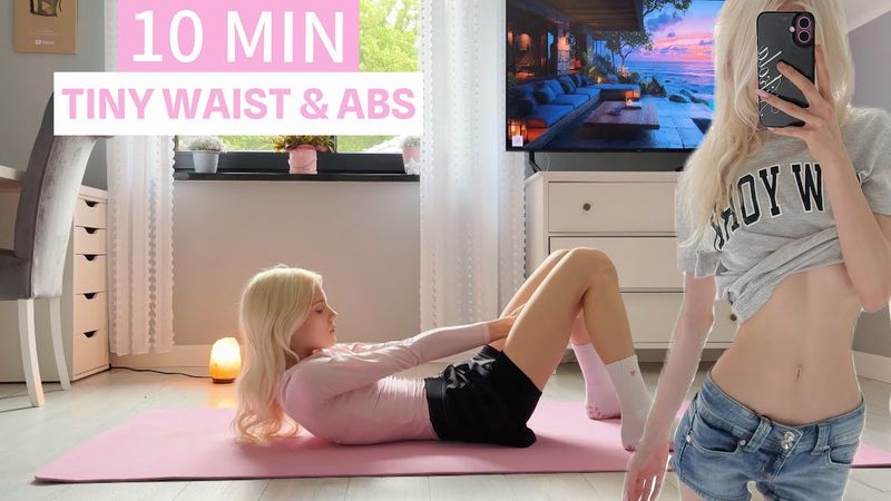 10MIN TINY WAIST & ABS // FLAT STOMACH & SMALL WAIST// WORKOUT AT HOME