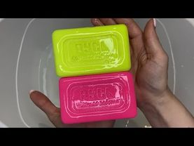 ASMR 💛💗Soaping bright soap Rus | АСМР 💛💗Мыление яркого мыла Русь